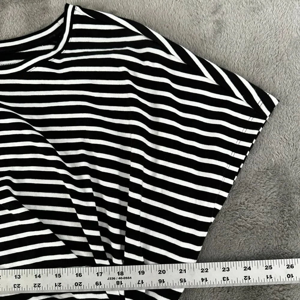 Universal Standard 2025 Crescent Breton Stripe Knot Midi Dress 22/24 Cotton - Picture 5 of 7